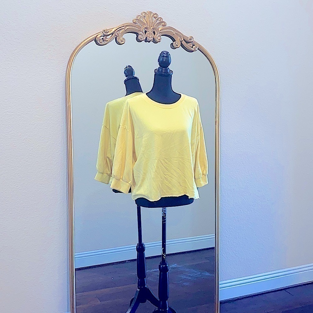 Michael Stars 3/4 Sleeve Oversized Sweat Shirt Size M